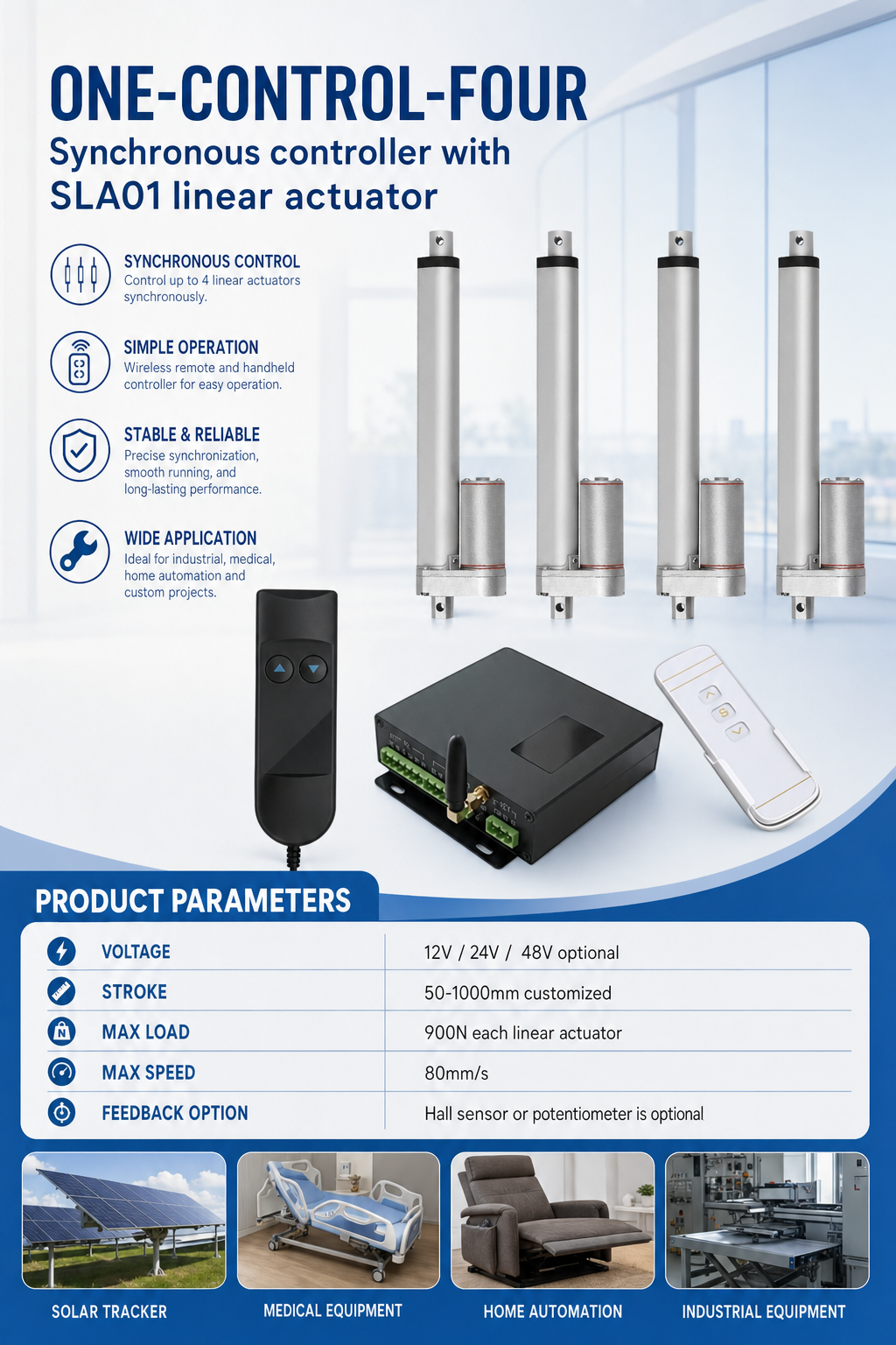 SLA01 mini electric linear actuator dimension drawing thumbnail